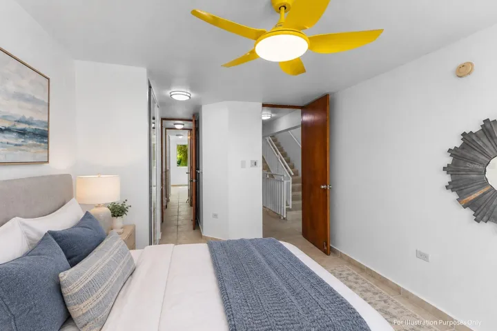 Virtual staging for illustration purposes only