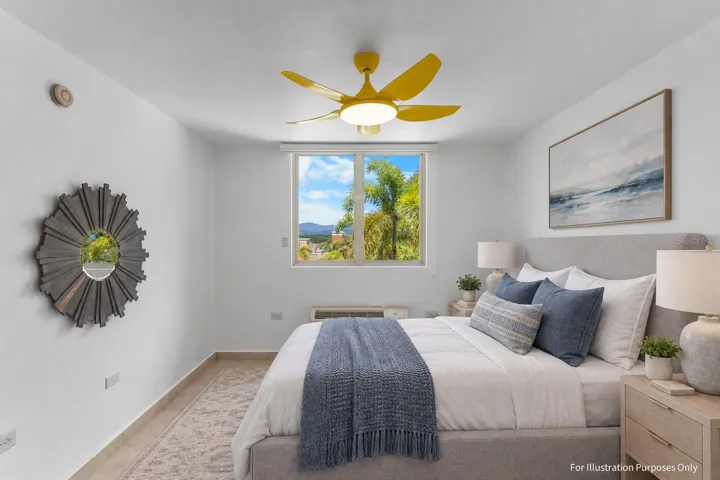 Virtual staging for illustration purposes only
