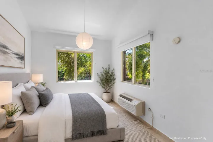Virtual staging for illustration purposes only