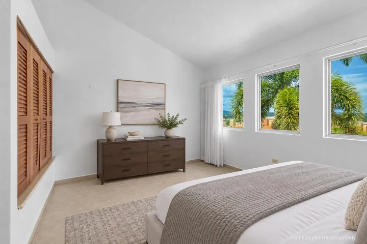 Virtual staging for illustration purposes only