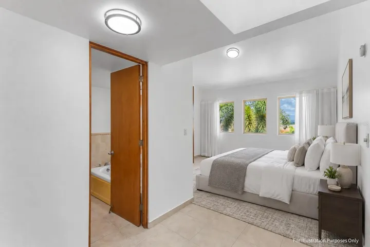 Virtual staging for illustration purposes only