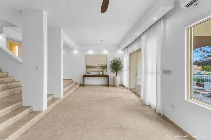 Virtual staging for illustration purposes only