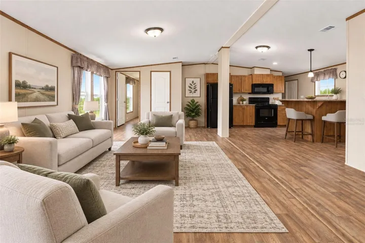 Virtually Staged living area