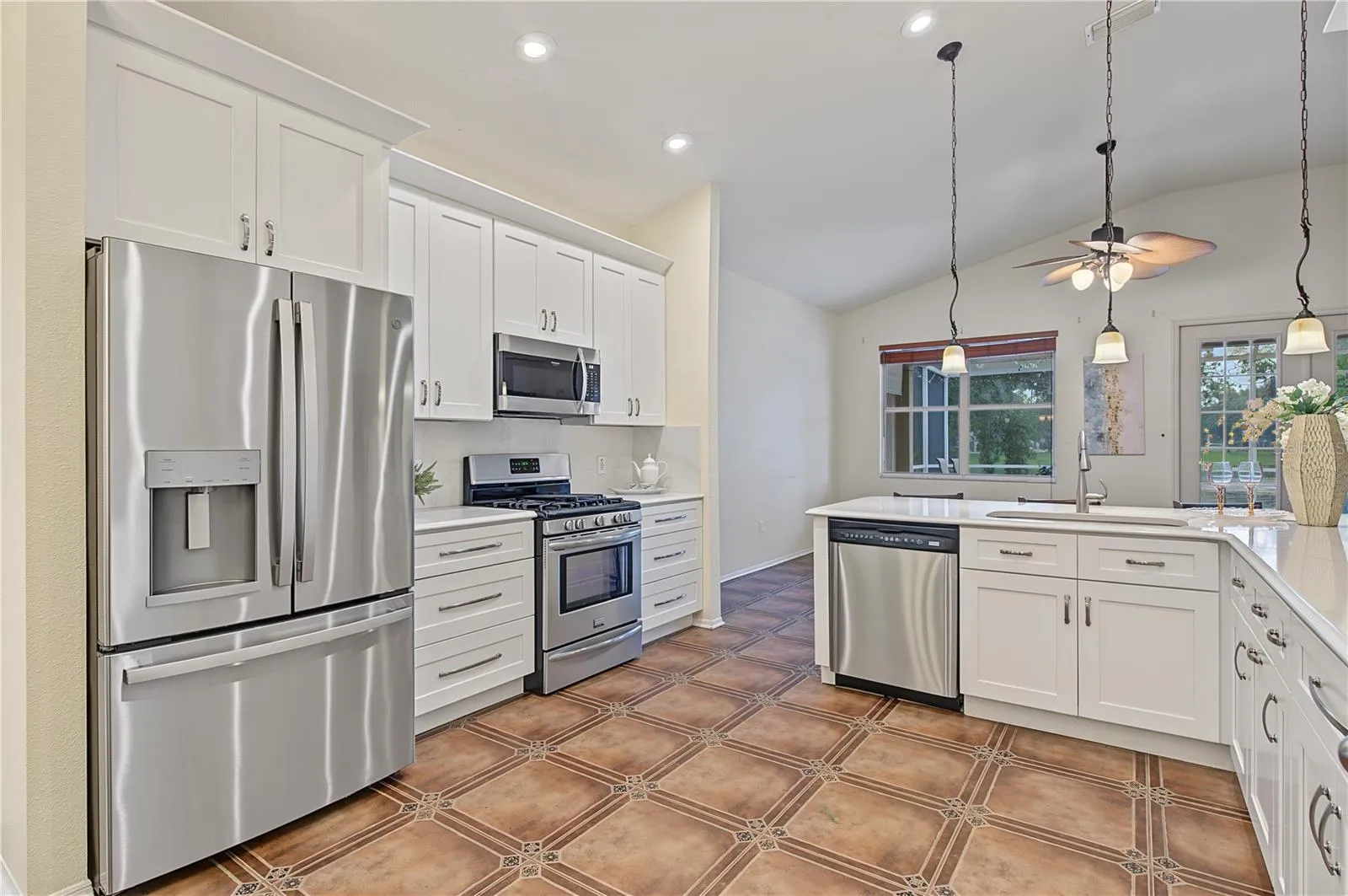 Recently updated Kitchen Cabinets and Appliances, Inset lights and drop down lights, pot drawers, soft close and more.