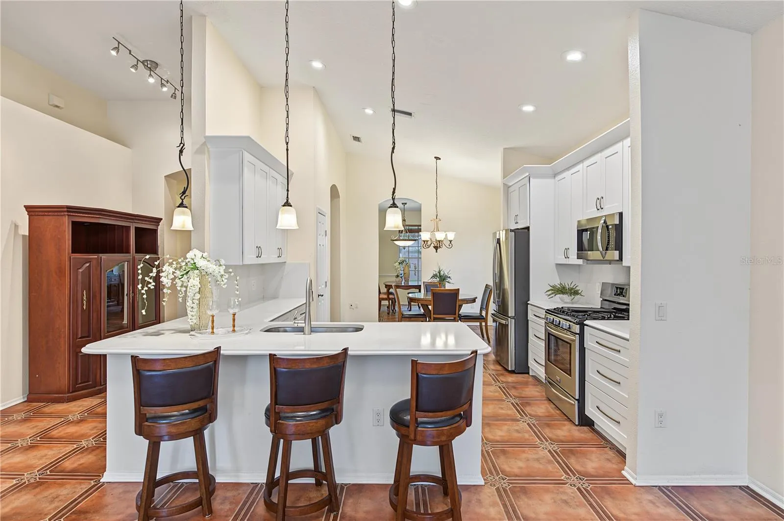 Recently updated Kitchen Cabinets and Appliances, Inset lights and drop down lights, pot drawers, soft close and more.