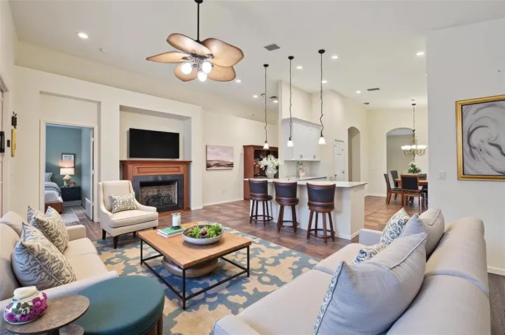 Open Family RoomVirtually Staged