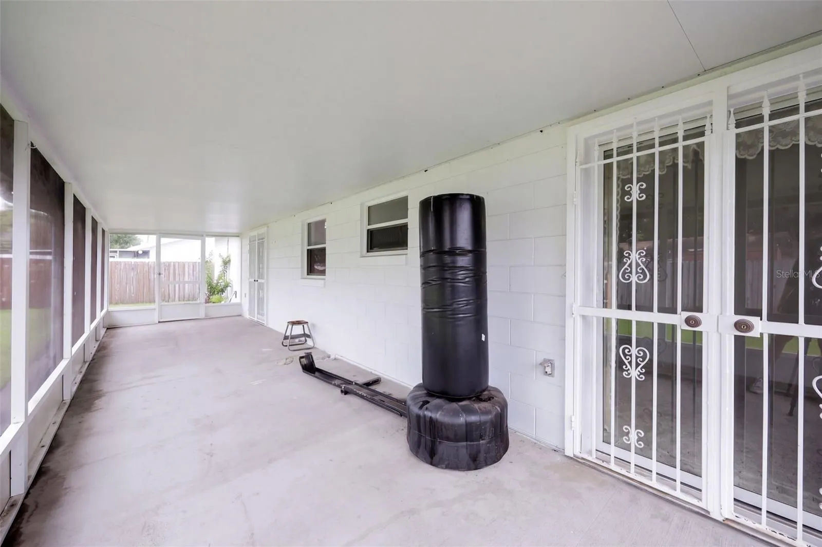 Large back porch screened in