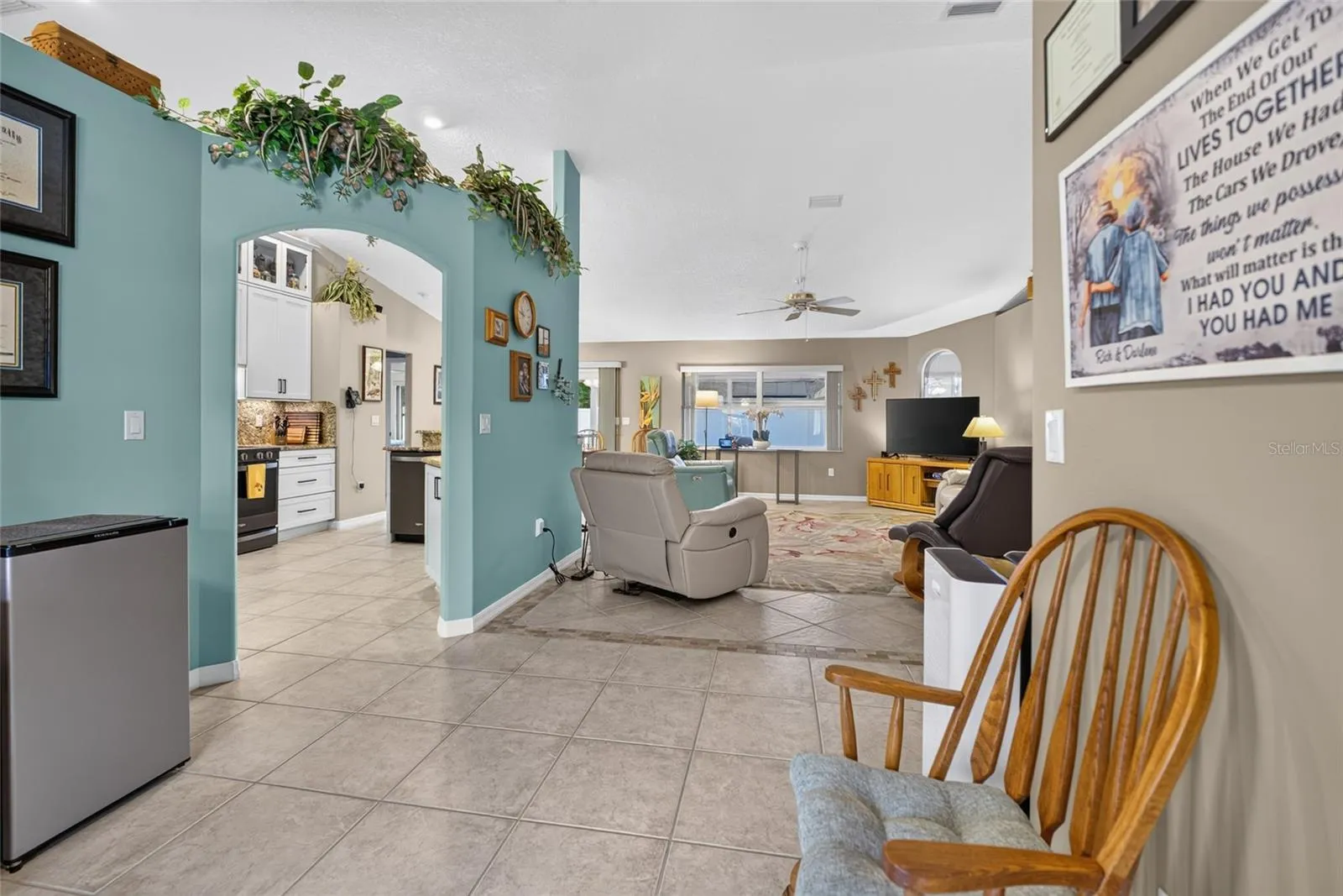 Large tile flooring