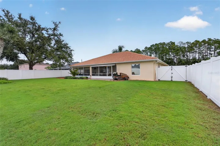 Totally fenced yard.