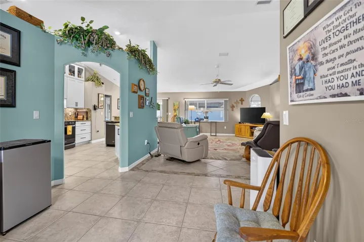 Large tile flooring