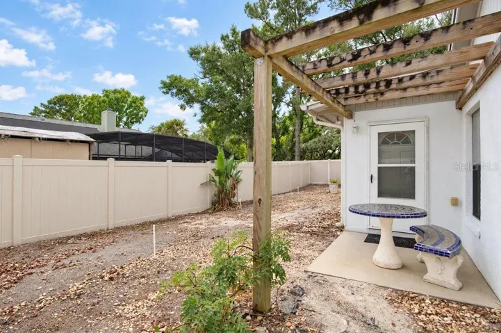 Fenced yard