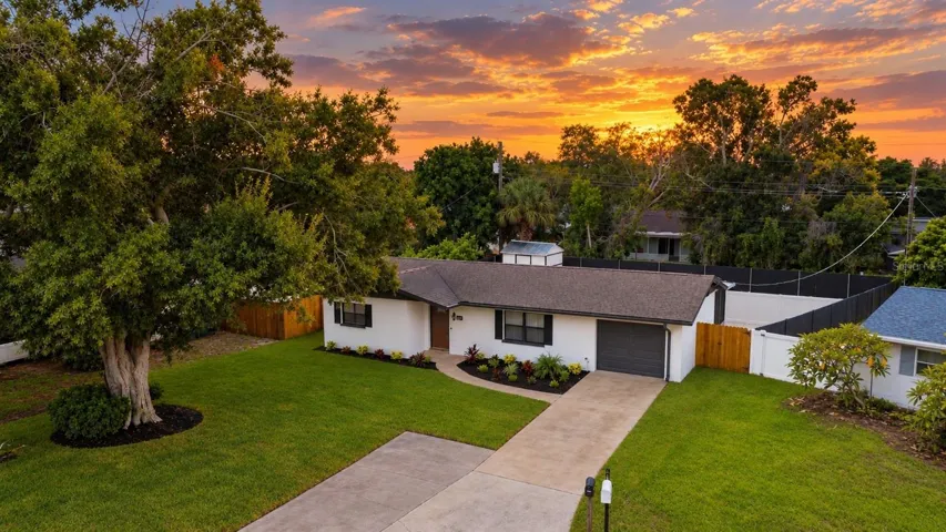 Front of home at Sunset