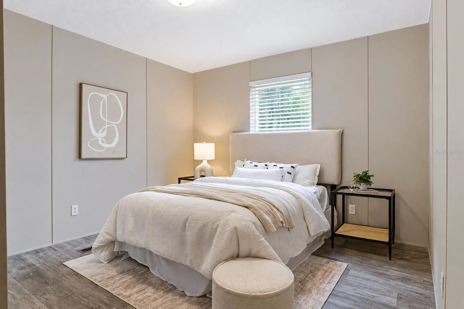 window treatment virtually staged