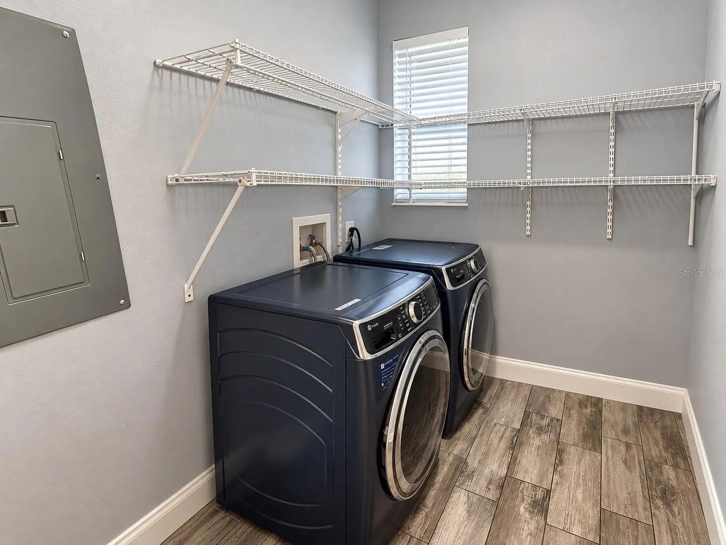 Convenient interior laundry area.