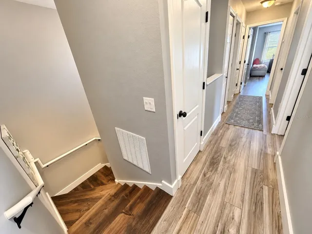 Stairway and upstairs hallway.