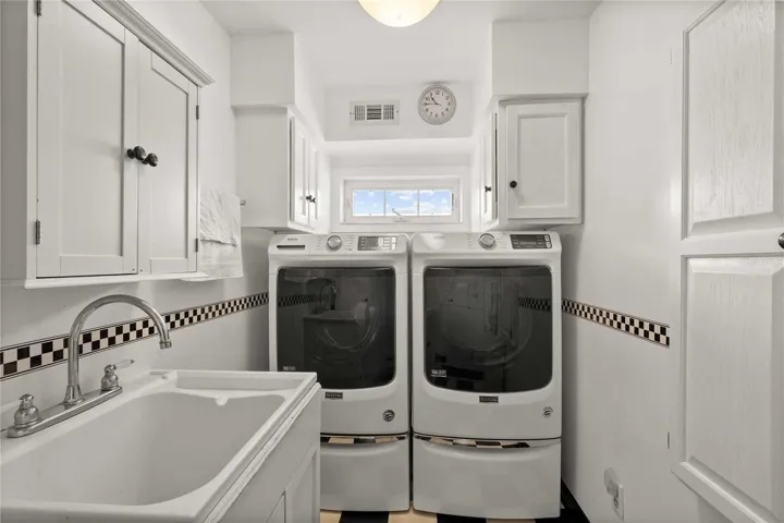 Inside laundry area.
