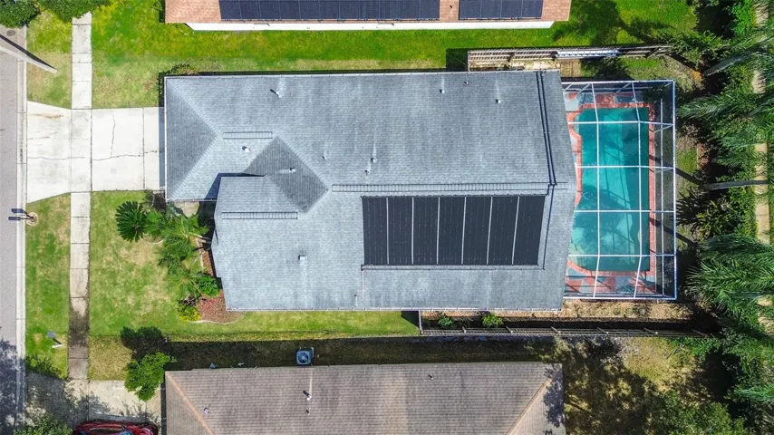 Overhead shot of house