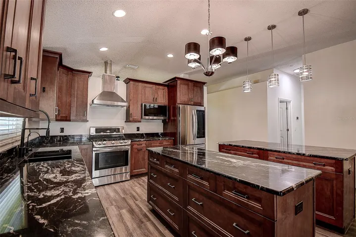 Gorgeous granite countertops throughout