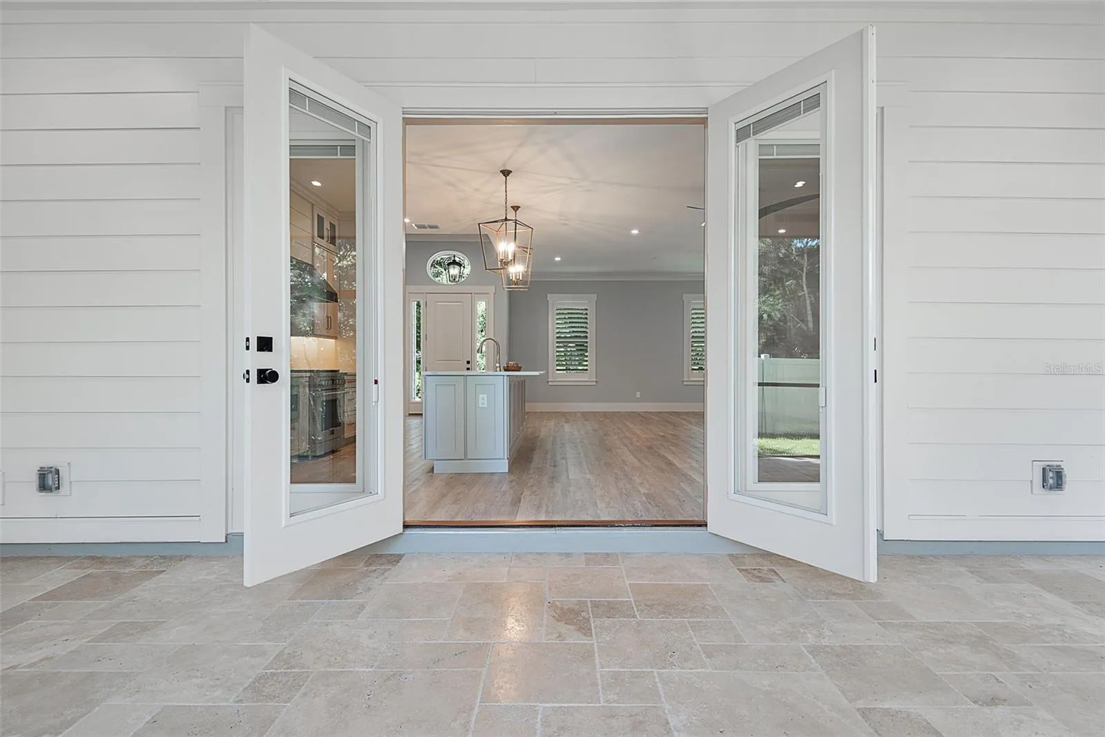 Lanai to Interior with French Doors