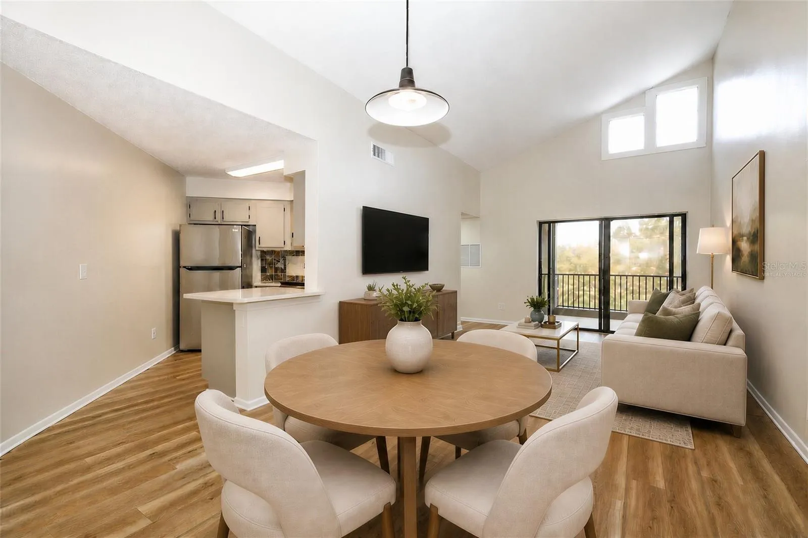Living Room/Dining Virtually Staged