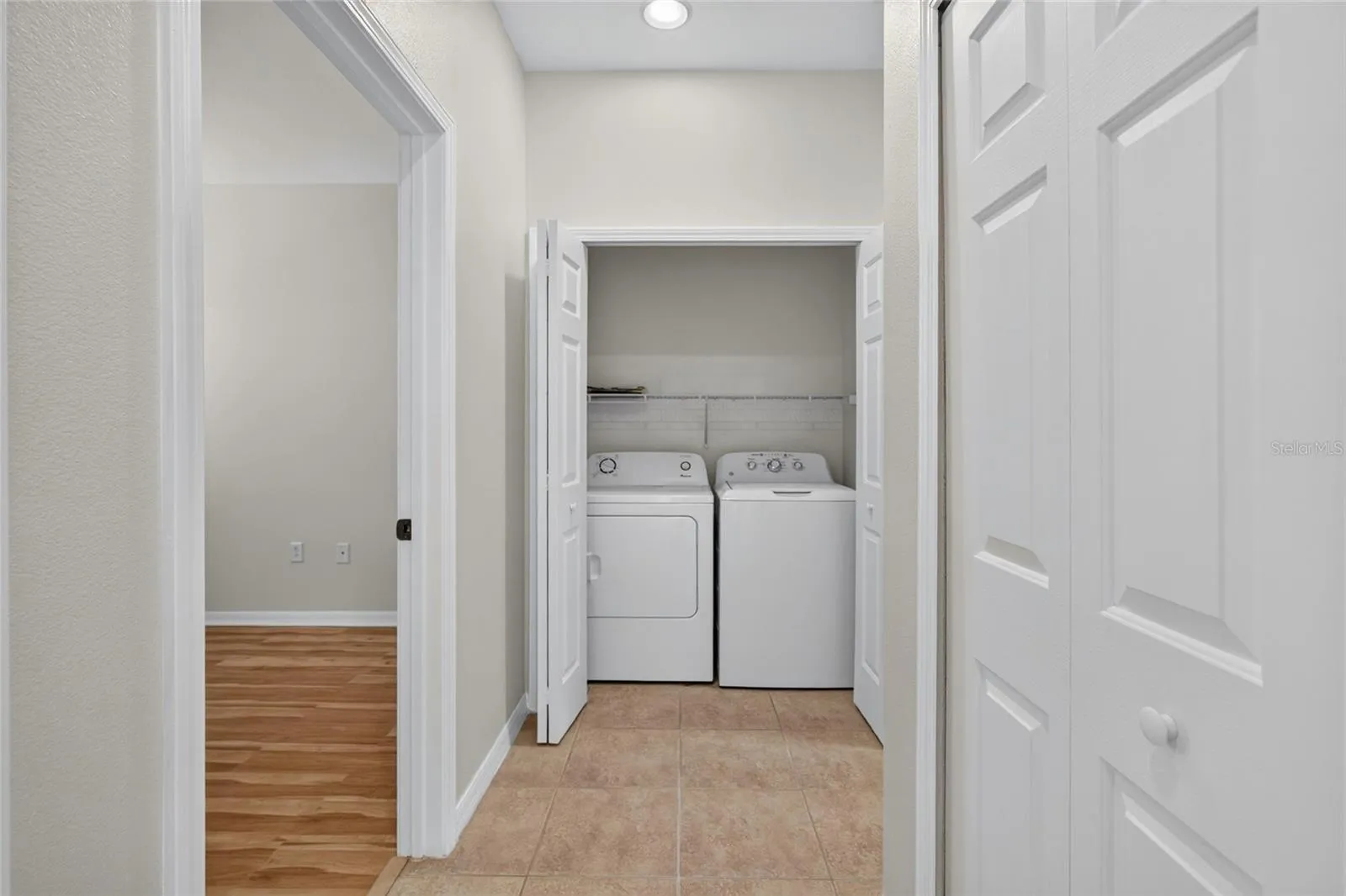 Laundry closet, washer and dryer included