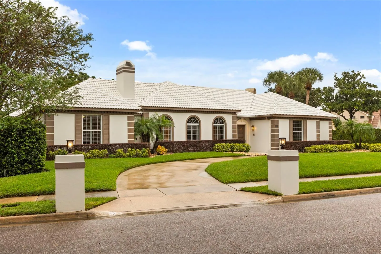 Front Exterior with Circular Driveway