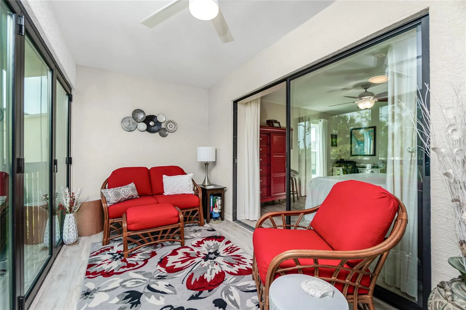 Florida room with Impact sliding glass doors