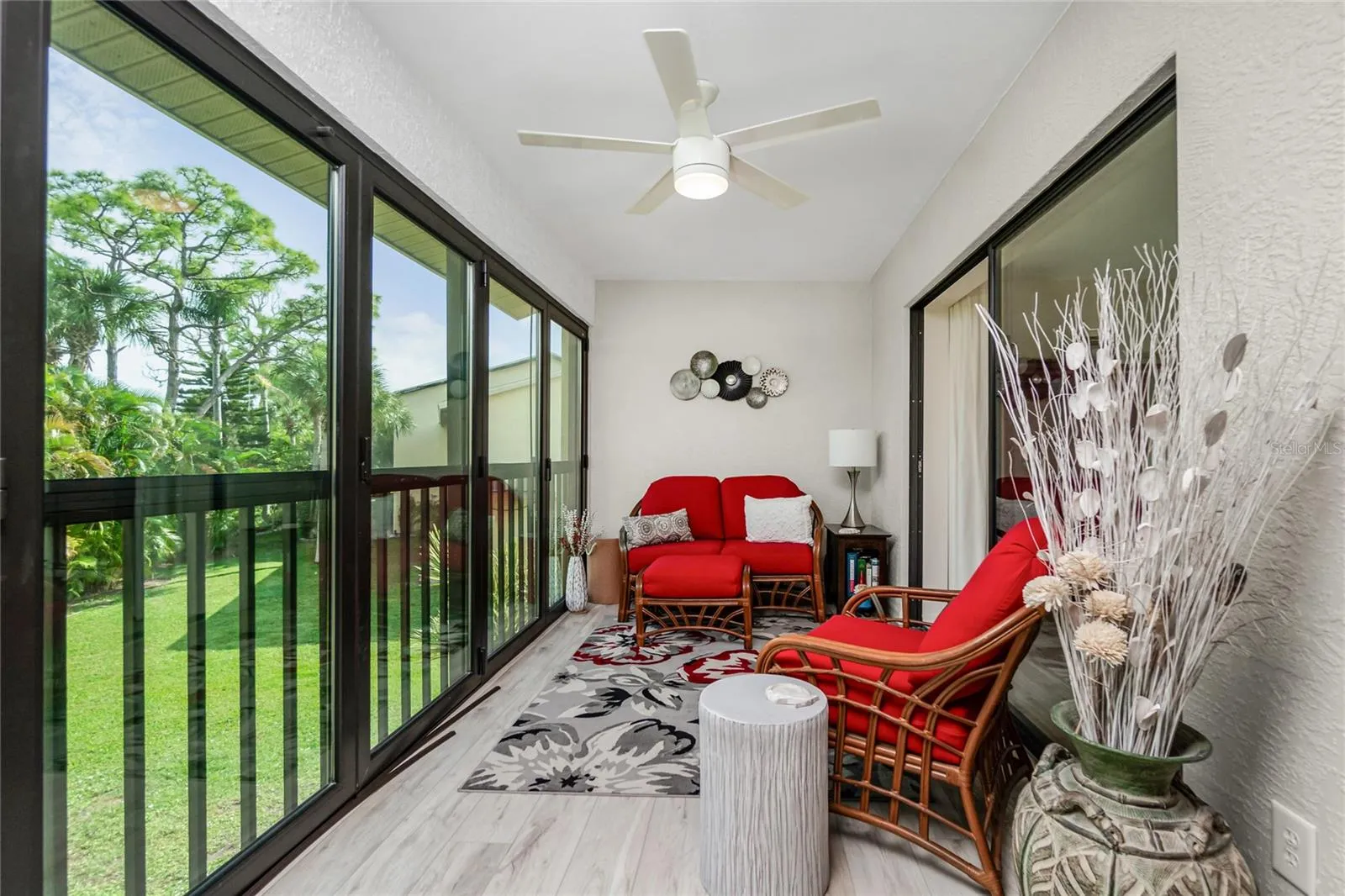 Florida room with Impact sliding glass doors