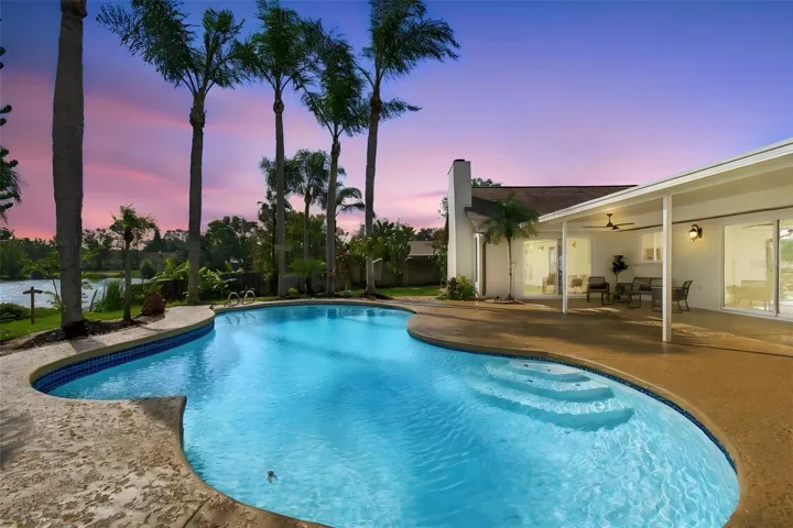 Back Yard Pool &amp; Lake view
