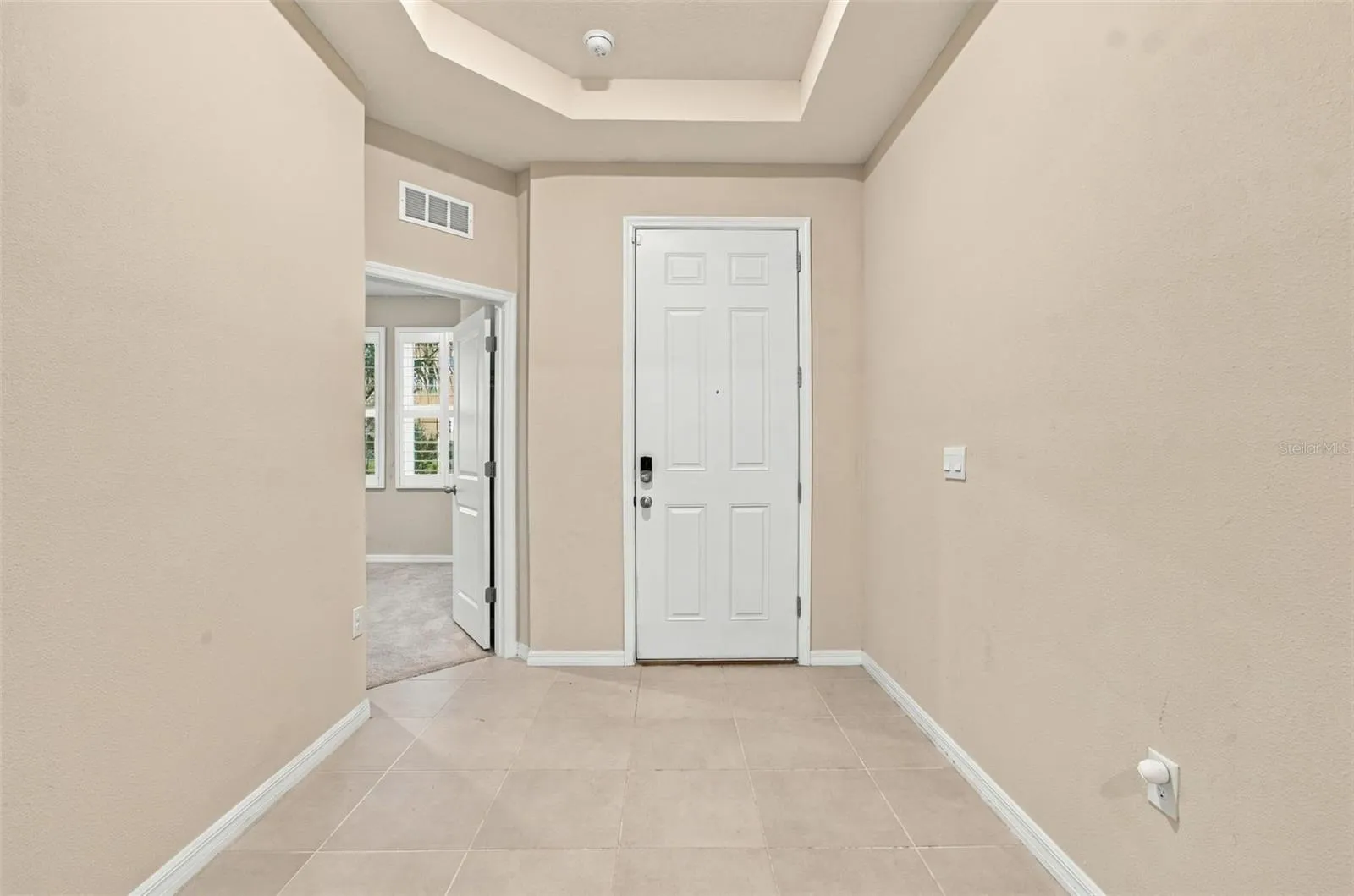 Facing front door