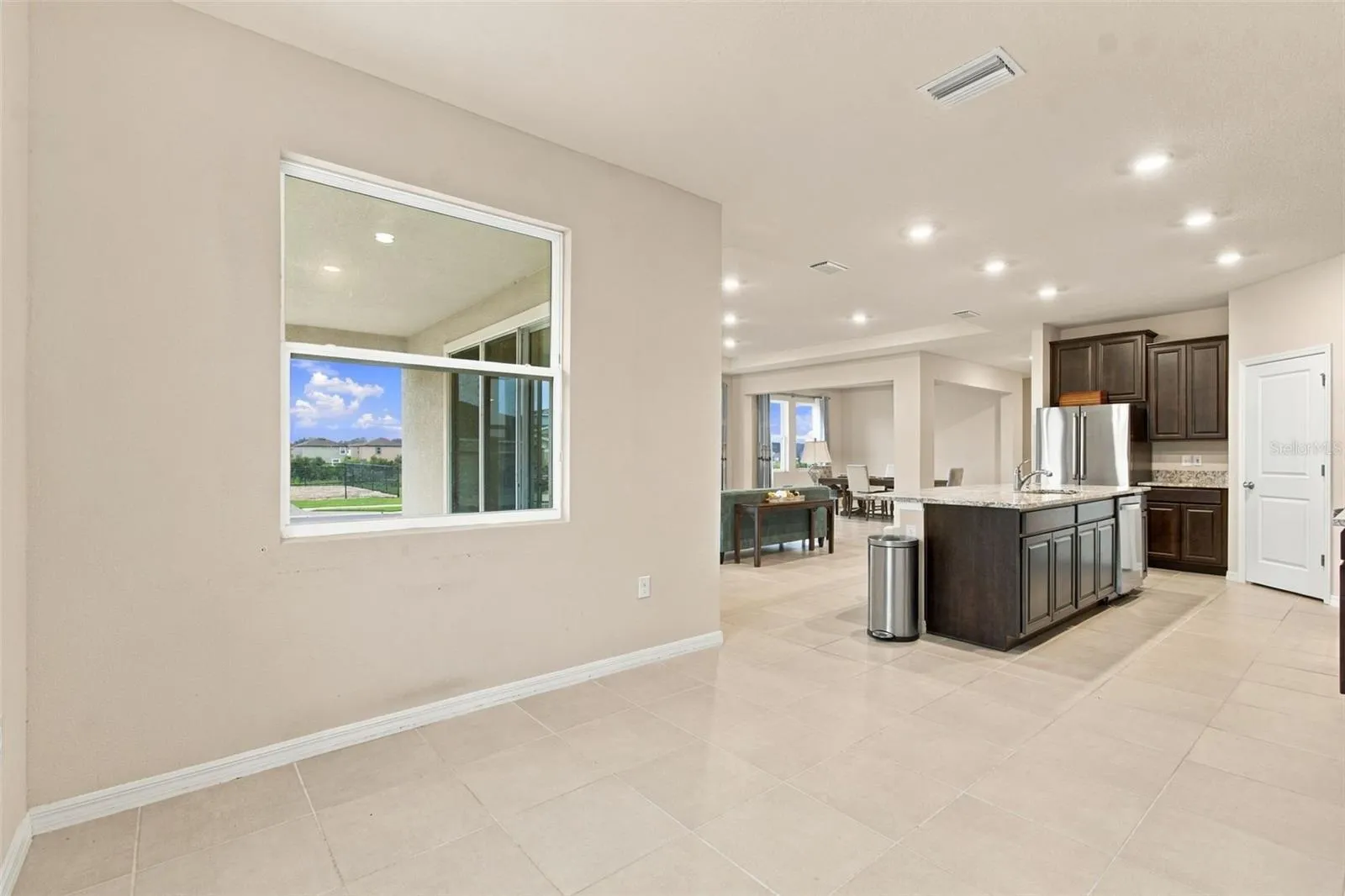 Facing kitchen from kitchenette