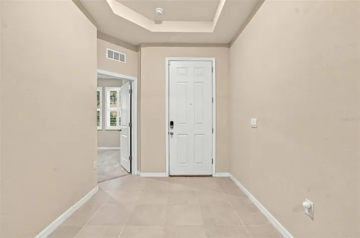 Facing front door