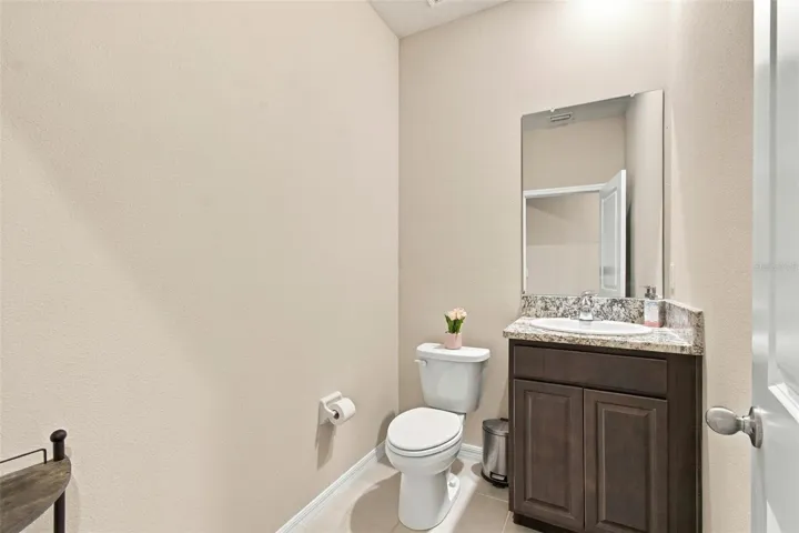 Half bath near garage