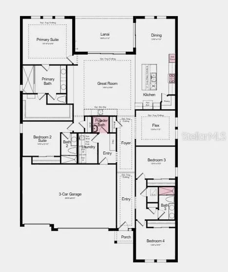 Floor Plan ~ Additional Highlights Include: pre-plumb for laundry sink