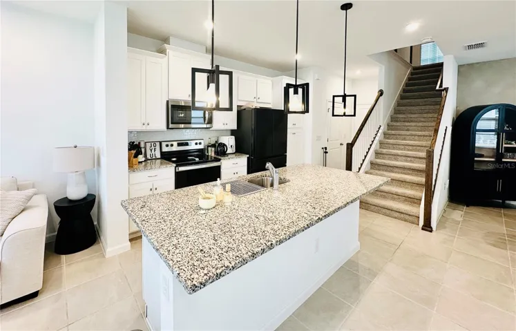 Kitchen View with Granite counter tops