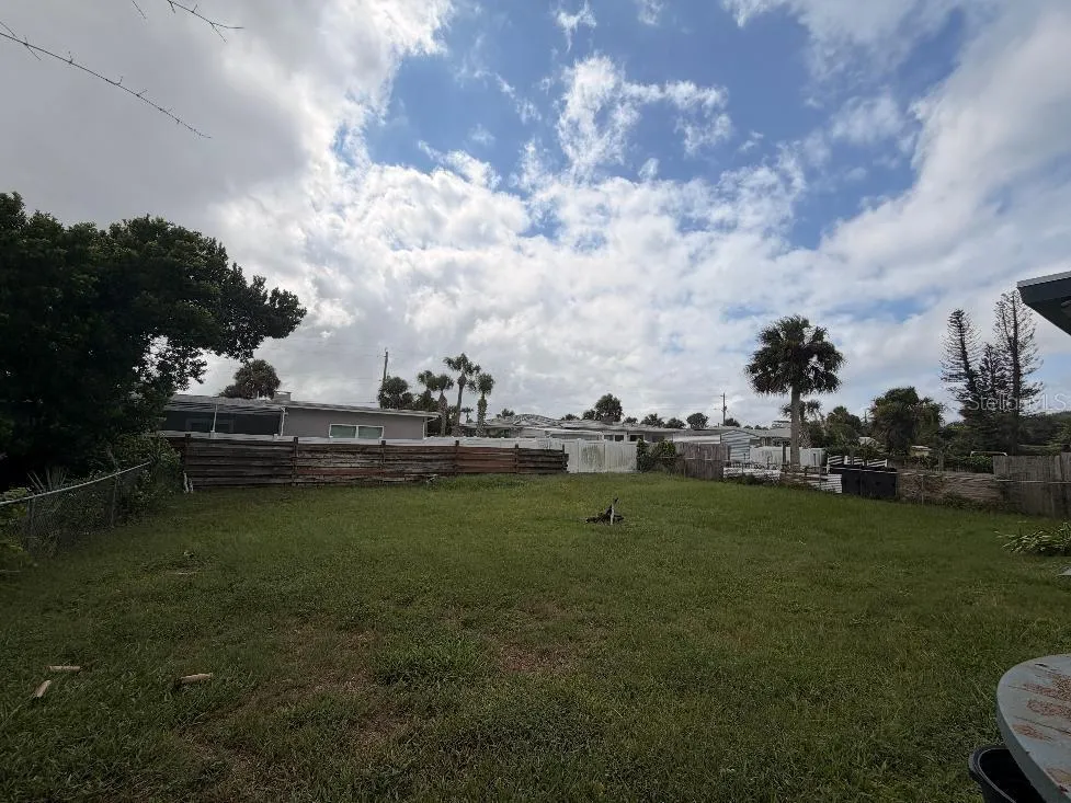 Fenced back yard