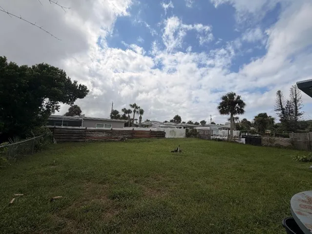 Fenced back yard