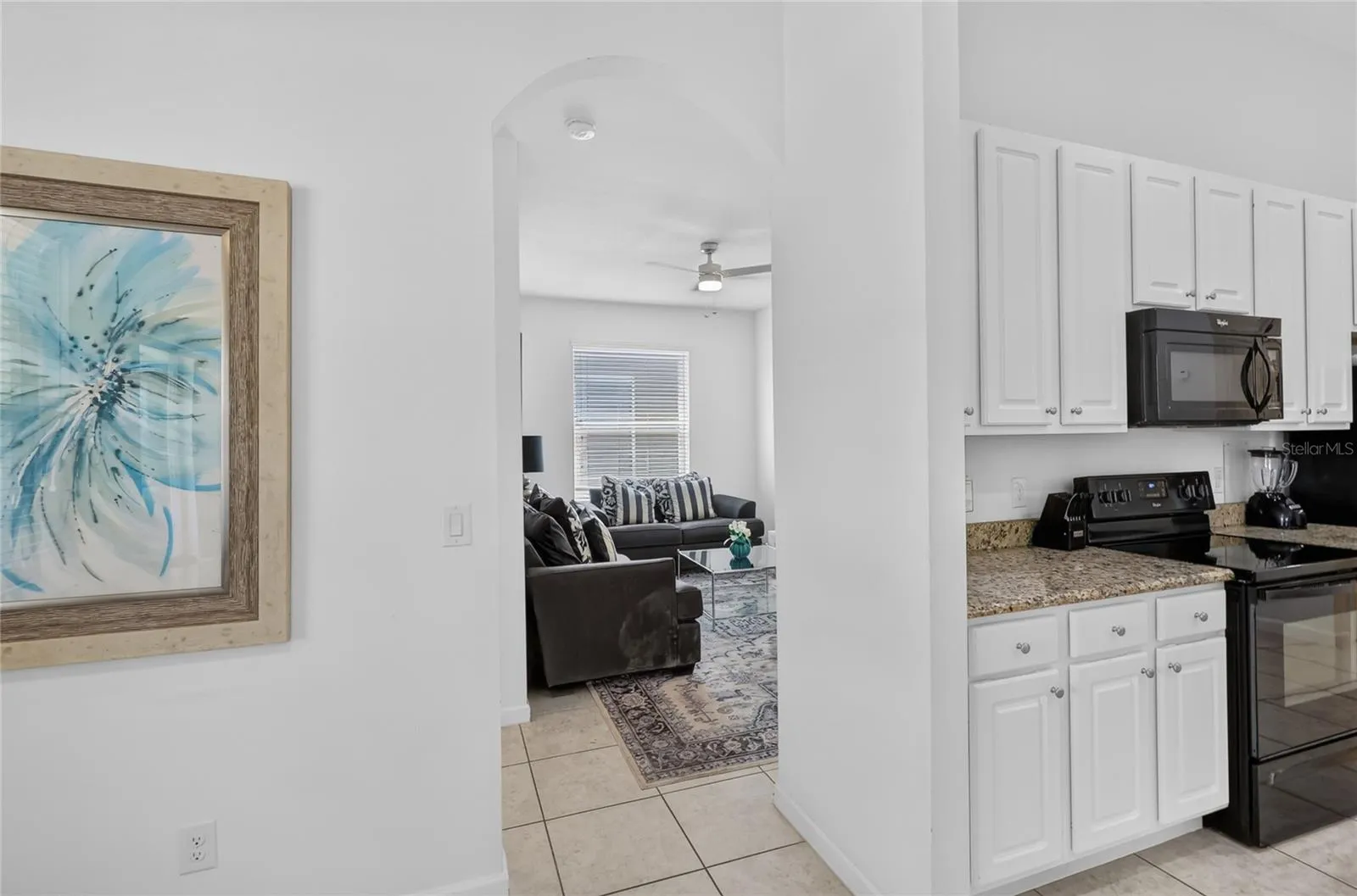 Kitchen looking towards formal living room