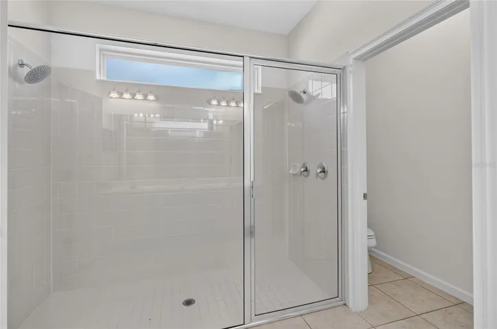 Large walk-in shower