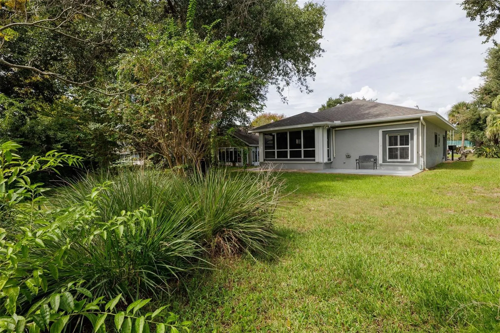 Rear home, backyard