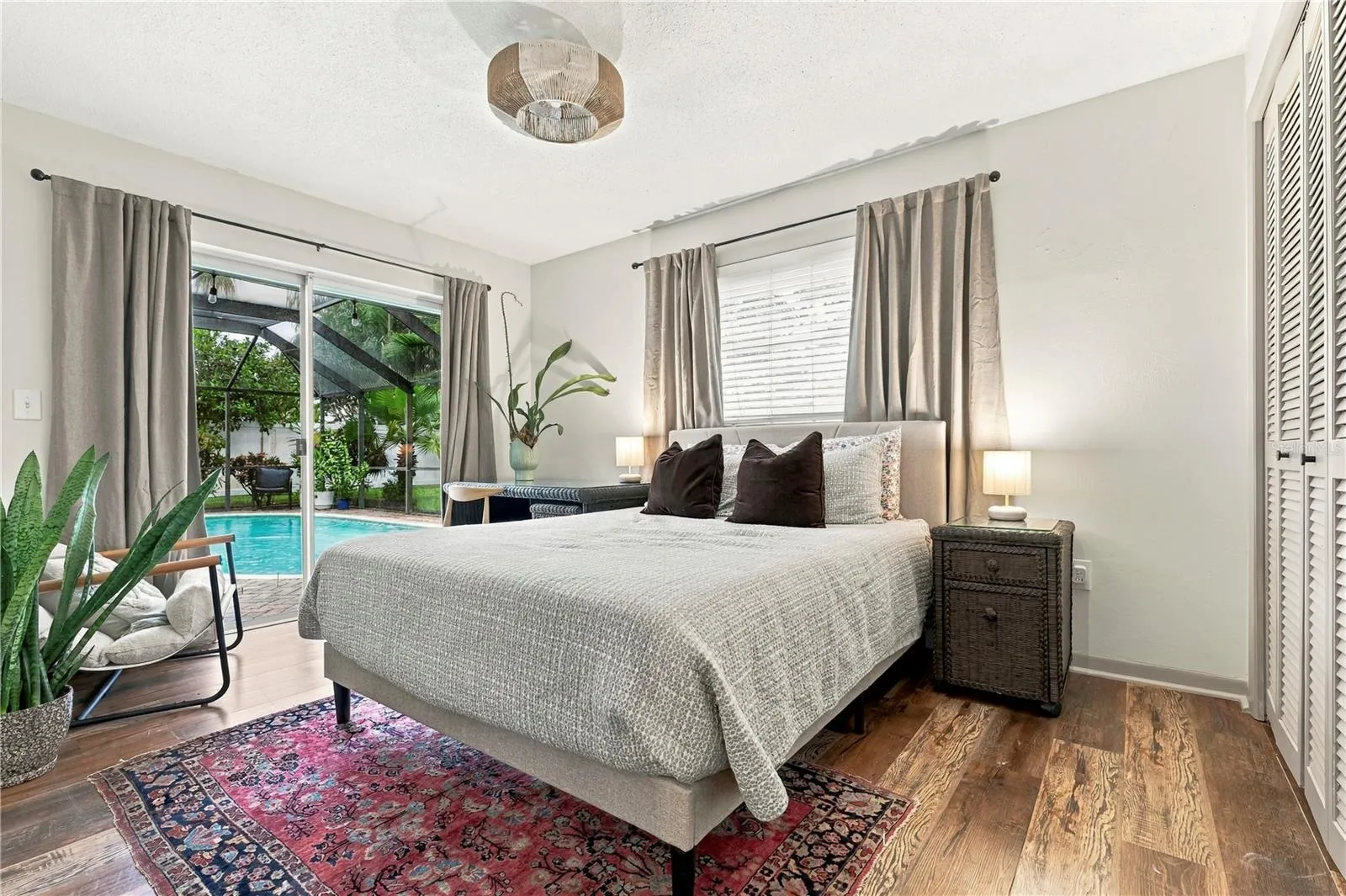 Bedroom 4 with pool patio access