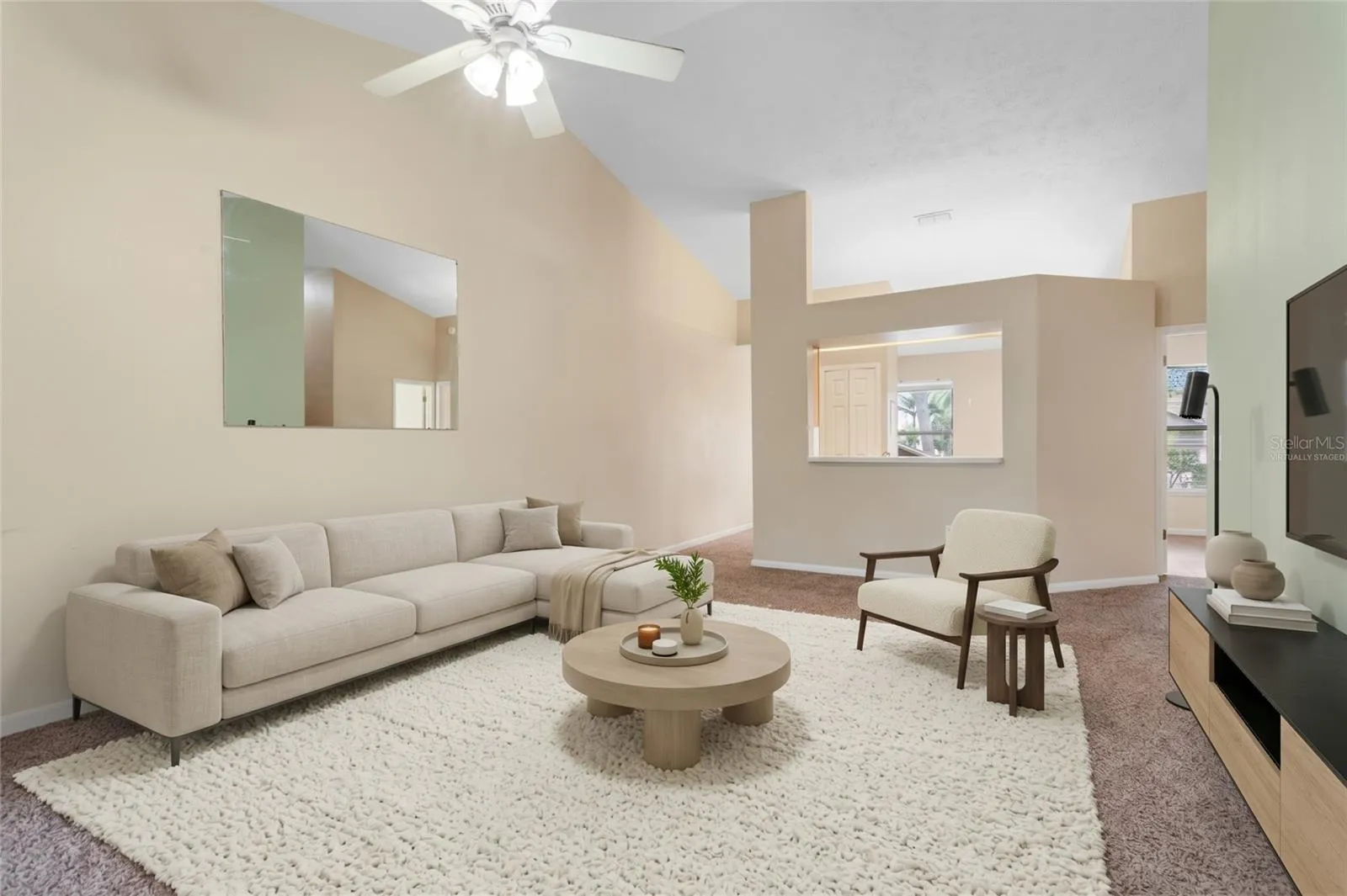 Virtually Staged Living Room