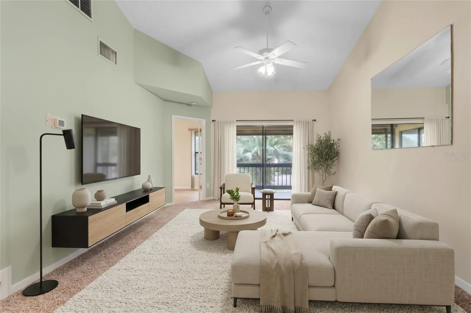 Virtually Staged Living Room