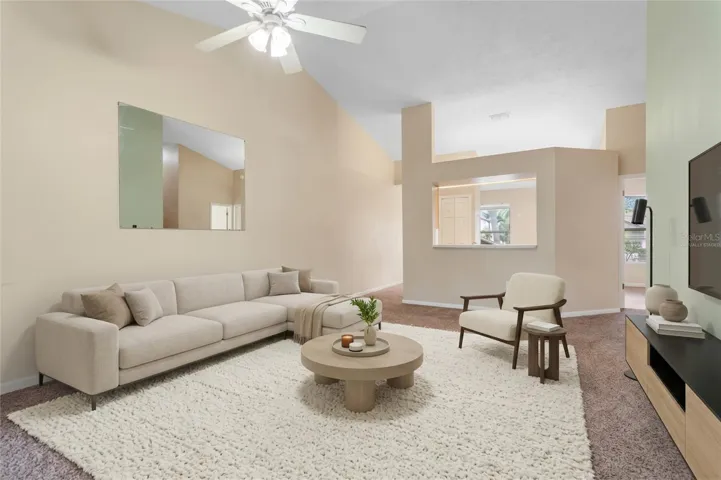 Virtually Staged Living Room
