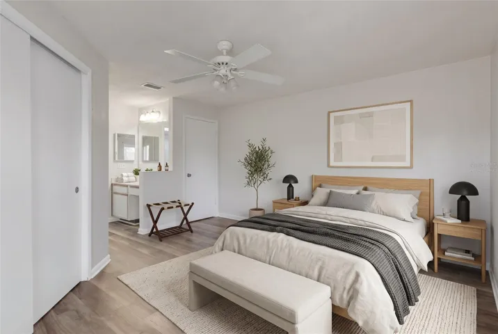 3rd Bedroom with Private Bathroom Virtually Staged