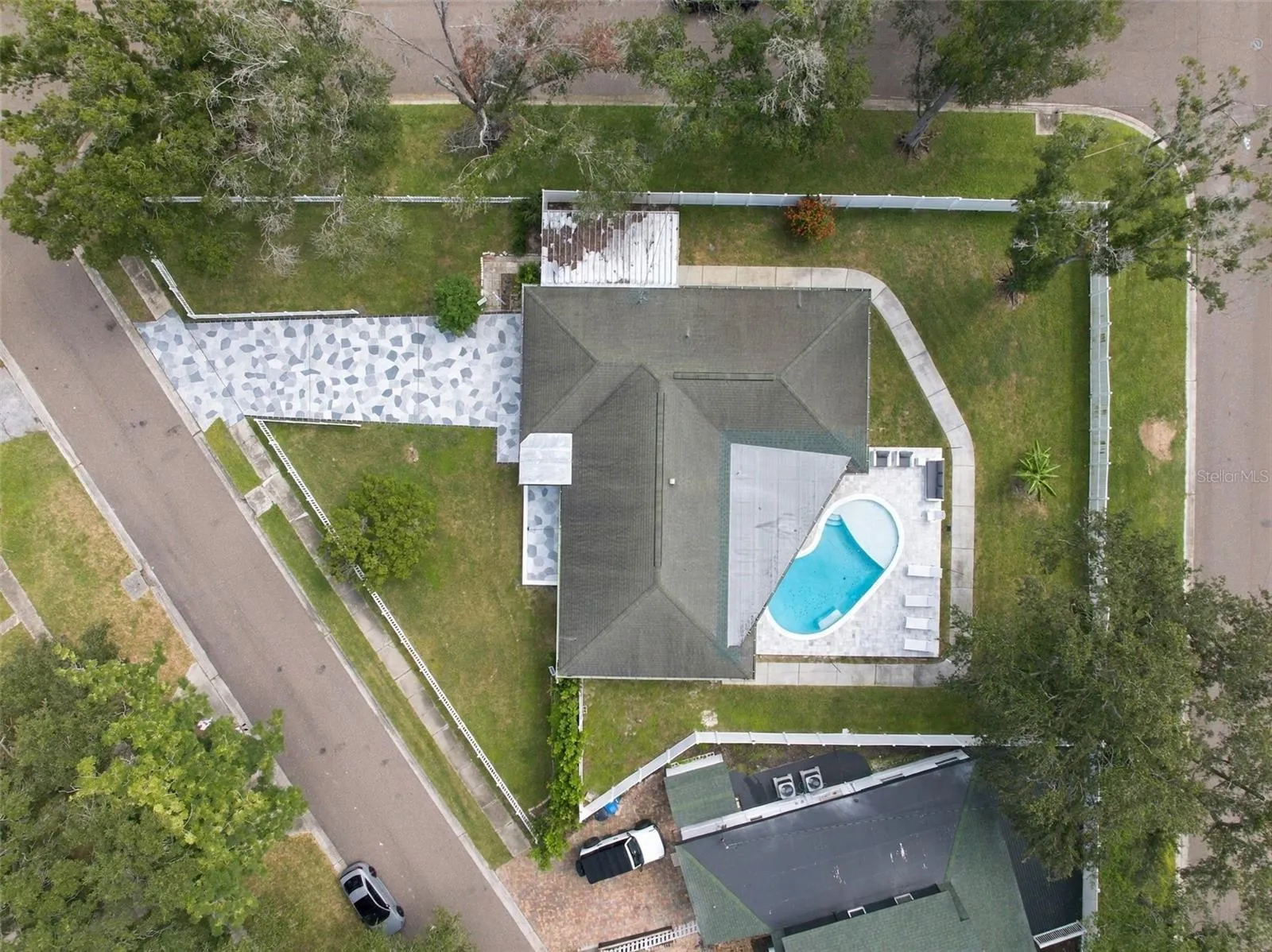 Ariel view of the full .32 Acre Property