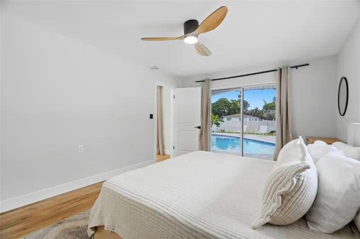 Primary Bedroom with Sider to the Pool