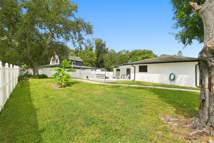 Deep backyard. Sprinklers expanded for full coverage all around the property
