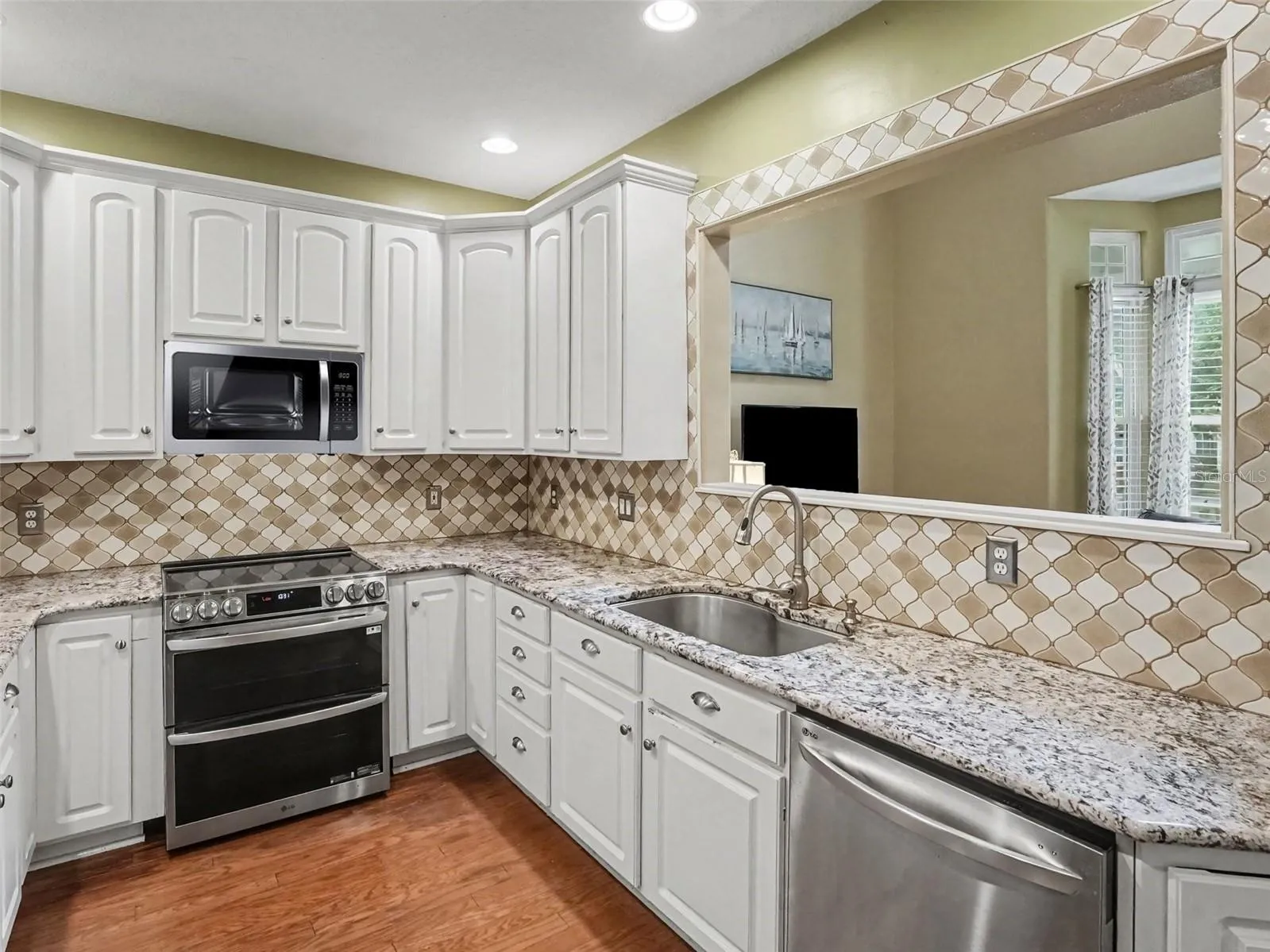 Kitchen with granite countertops