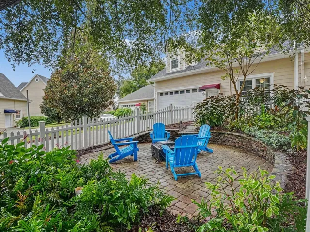 Fenced-in Paver Patio